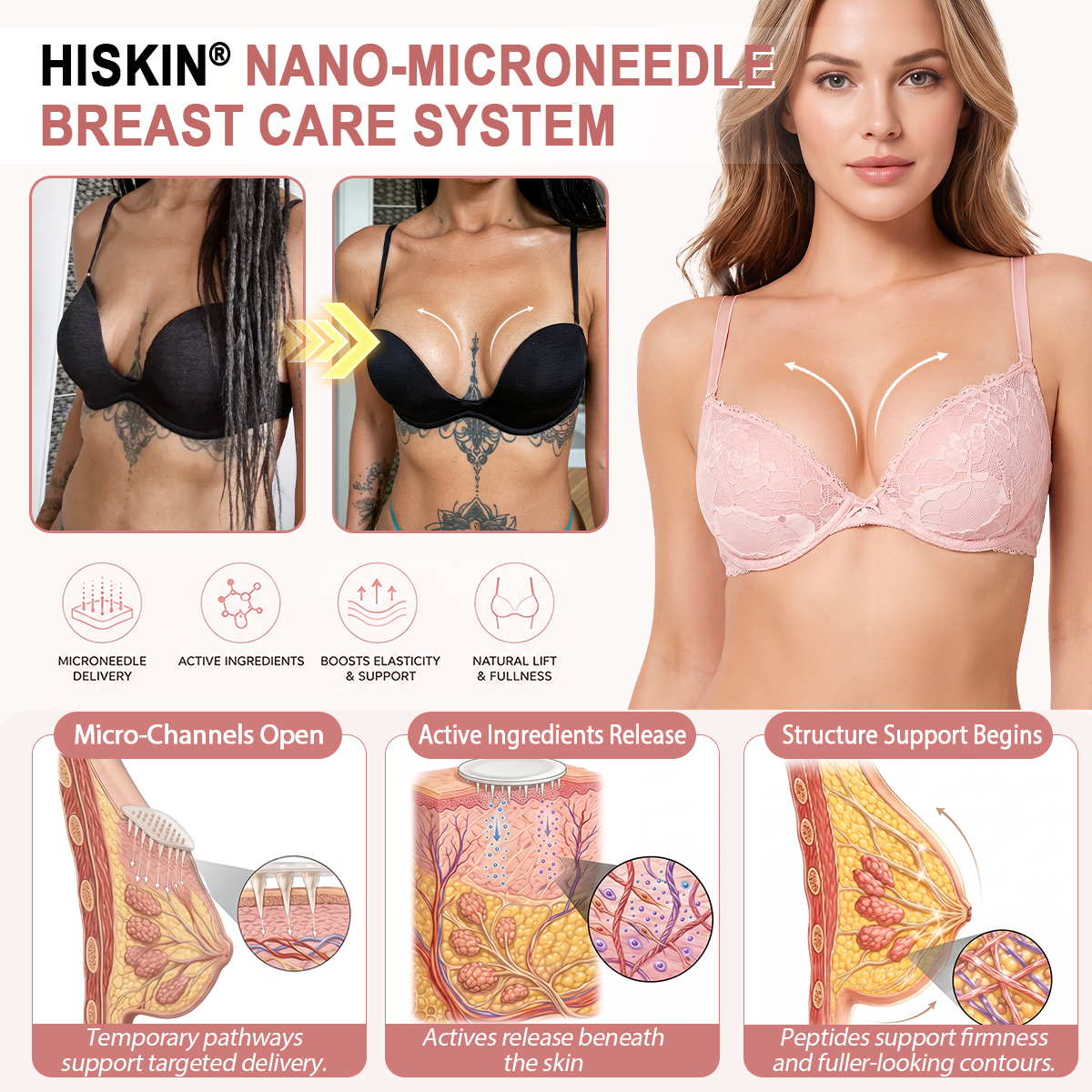 ❣️HISKIN® BREAST ENHANCEMENT  LIFT & FIRM MICRONEEDLE PATCHES