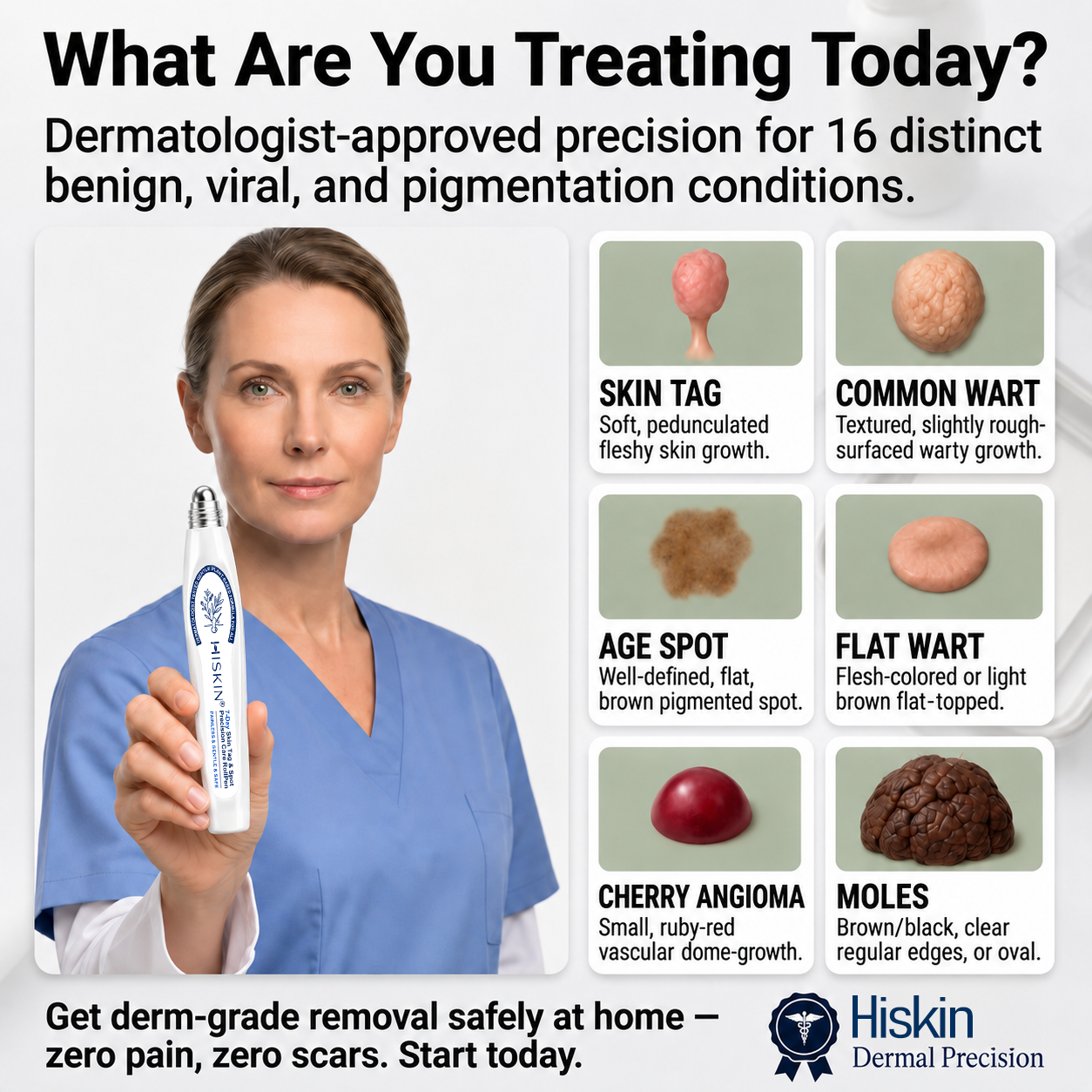 🏷️𝐇𝐈𝐒𝐊𝐈𝐍®👩‍⚕️ 𝟕-𝐃𝒂𝘆 𝐒𝗸𝐢𝐧 𝐓𝒂𝗴 & 𝐒𝐩𝙤𝐭 𝐄𝐫𝒂𝐬𝙚𝐫 Painless & Scar-Free Advanced Imperfection Removal Rollerball Pen