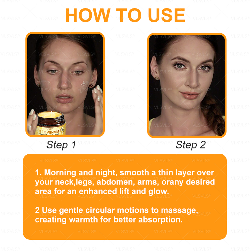 Made and Shipped from USA  🎉🎉🎉𝑽𝑳𝑺𝑽𝑳𝑺® Bee Venom Comprehensive Cream  LAST DAY 80% OFF(Sagging Skin, Fine Lines, Loss of Firmness, Flat Bust, Drooping Hips, and More)