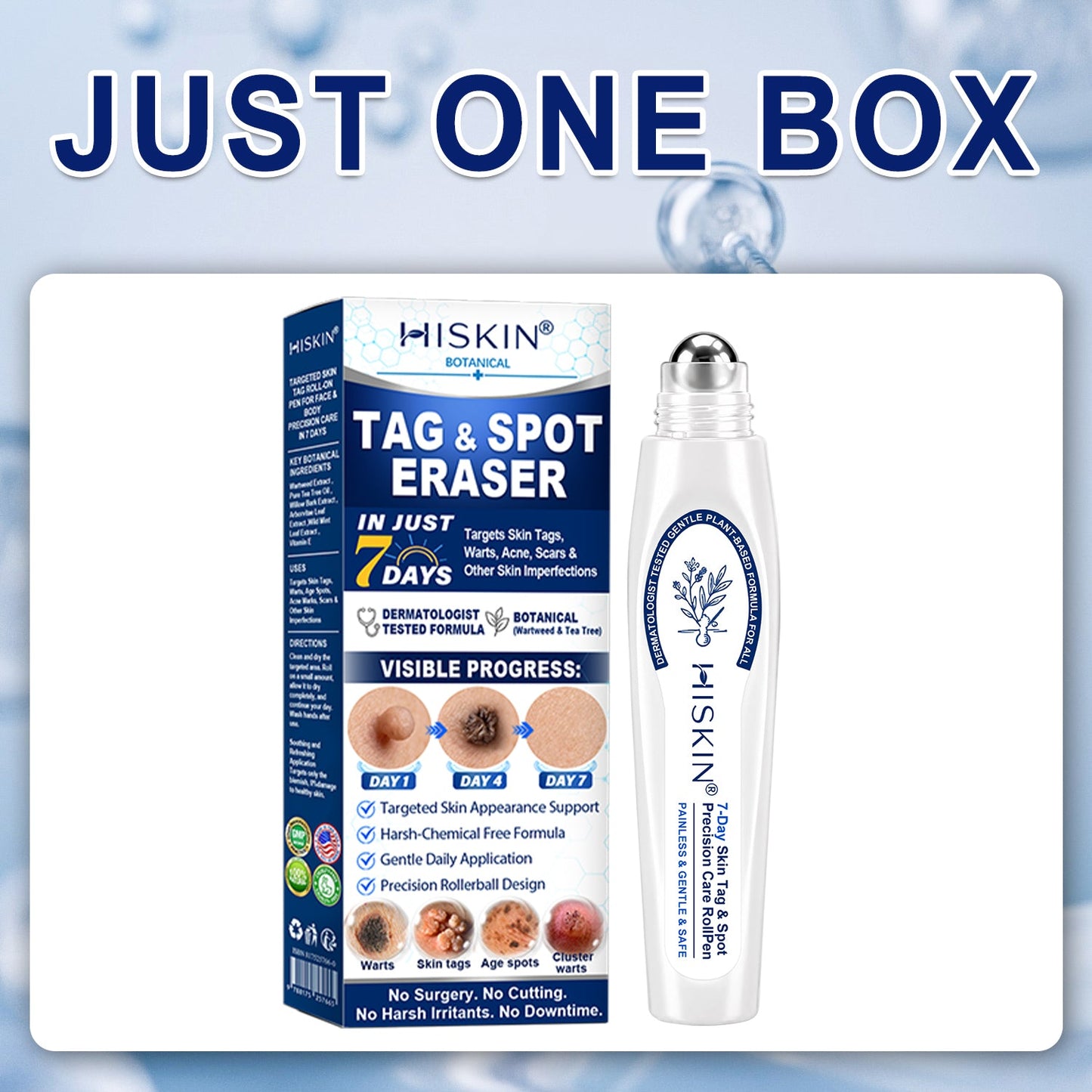 🏷️𝐇𝐈𝐒𝐊𝐈𝐍®👩‍⚕️ 𝟕-𝐃𝒂𝘆 𝐒𝗸𝐢𝐧 𝐓𝒂𝗴 & 𝐒𝐩𝙤𝐭 𝐄𝐫𝒂𝐬𝙚𝐫 Painless & Scar-Free Advanced Imperfection Removal Rollerball Pen