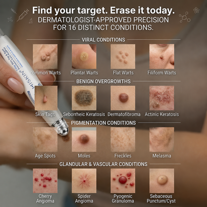 🏷️𝐇𝐈𝐒𝐊𝐈𝐍®👩‍⚕️ 𝟕-𝐃𝒂𝘆 𝐒𝗸𝐢𝐧 𝐓𝒂𝗴 & 𝐒𝐩𝙤𝐭 𝐄𝐫𝒂𝐬𝙚𝐫 Painless & Scar-Free Advanced Imperfection Removal Rollerball Pen
