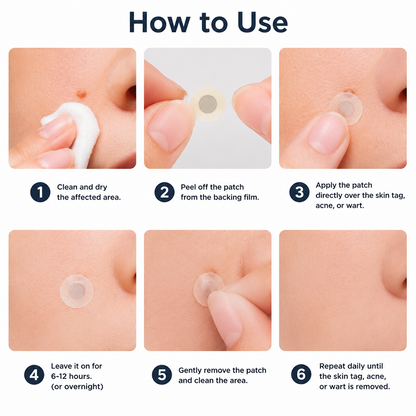 💝Hiskin ® 2-in-1 Microneedle & Hydrocolloid Patch🍀 | Removes raised moles, acne, flat warts, and skin tags | Helps improve wrinkles, scars, and blemishes | Invisible patches for face and body