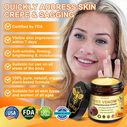 Made and Shipped from USA  🎉🎉🎉𝑽𝑳𝑺𝑽𝑳𝑺® Bee Venom Comprehensive Cream  LAST DAY 80% OFF(Sagging Skin, Fine Lines, Loss of Firmness, Flat Bust, Drooping Hips, and More)
