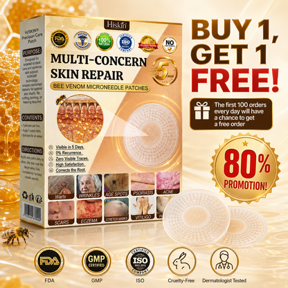 💜Hiskin ®MULTI-CONCERN SKIN REPAIR BEE VENOM MICRONEEDLE PATCHES