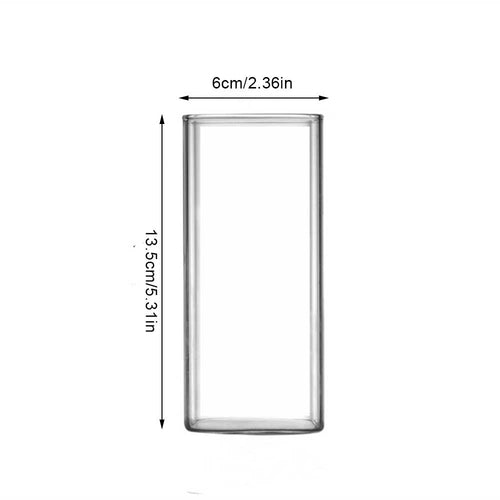 Square Simple Glass Cup Transparent Cold Drink Large-capacity Milk Juice Tea Drink Water Mousse Cups Wine Glass Beer Coffee Mug