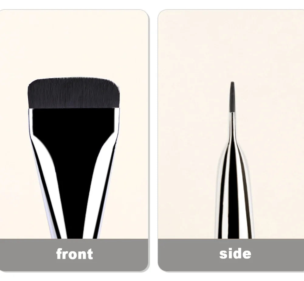 2PC Ultra Thin Foundation Brush Lightweight Face Contour Brush Flat Head Facial Mask Brush Blending Foundation Cream Makeup Tool