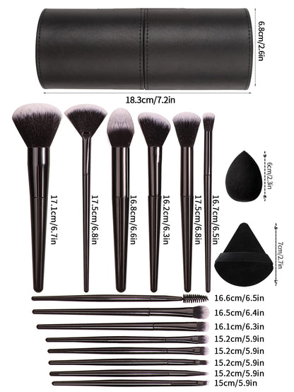 3~21pcs Fashion Makeup Brsuh Set Soft Hair Cosmetic Brushes With Makeup Brush Holder Beauty Egg And Powder Puff
