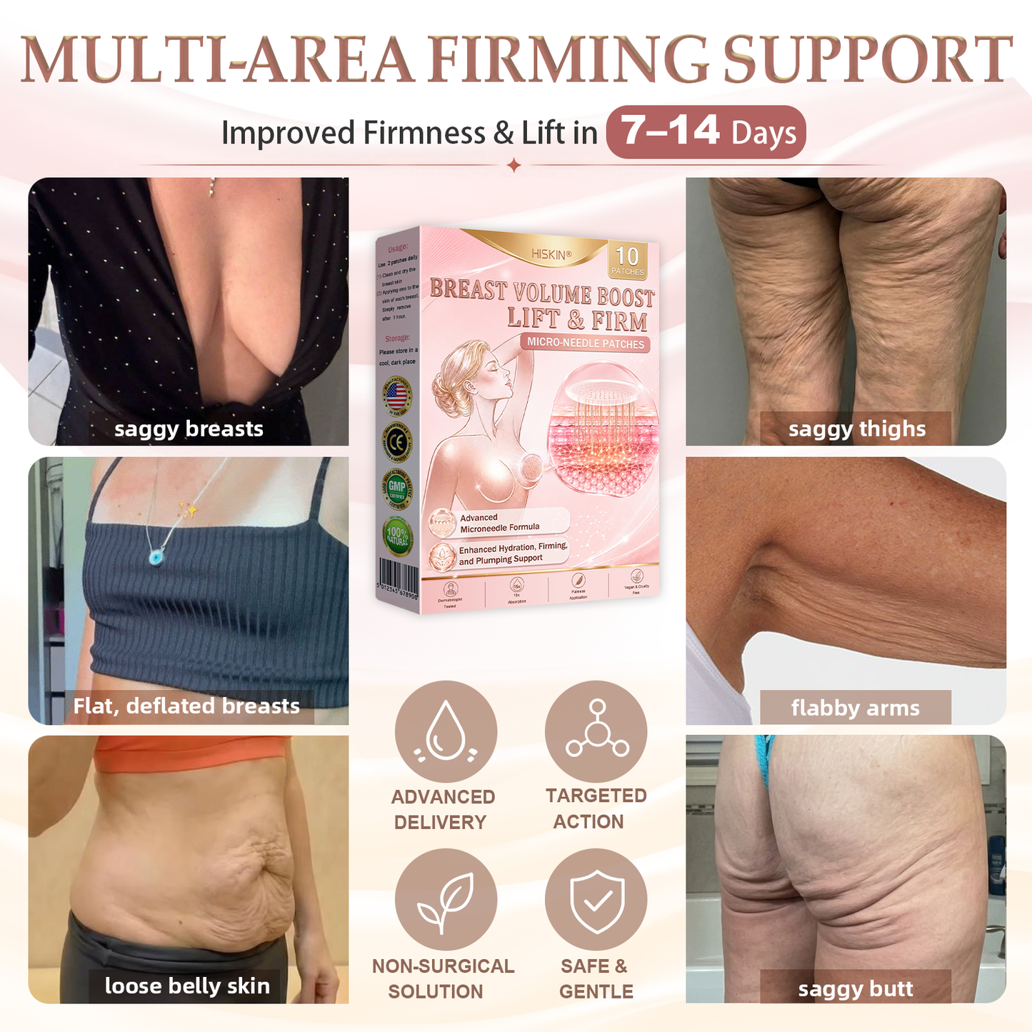 ❣️HISKIN® BREAST ENHANCEMENT  LIFT & FIRM MICRONEEDLE PATCHES